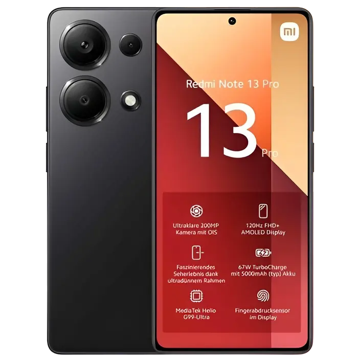 Смартфон Xiaomi Redmi Note 13 Pro, 12Гб/512Гб, Midnight Black